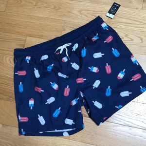 Men’s swim trunks XXL navy print NWT